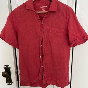 Todd Snyder Casual Red Button Down Shirt